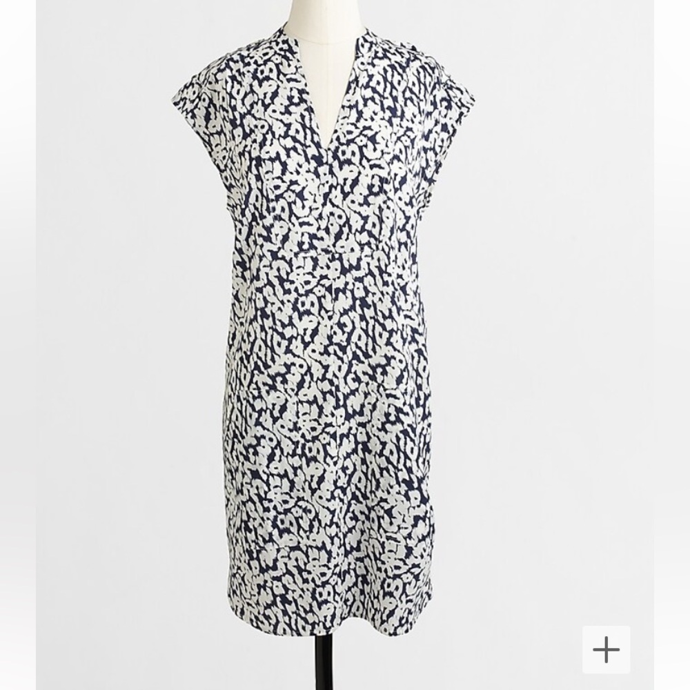 J Crew Printed Pocket Shift Dress. Size S